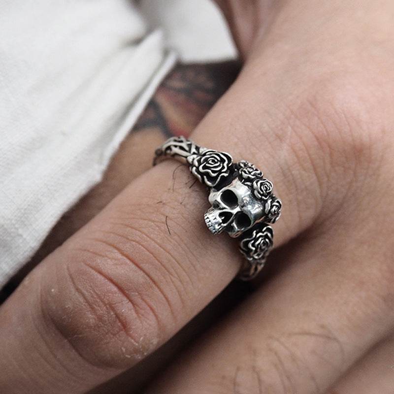 Marcasite Ring Men And Women Opening Adjustable Couple's Ring - Mubimart