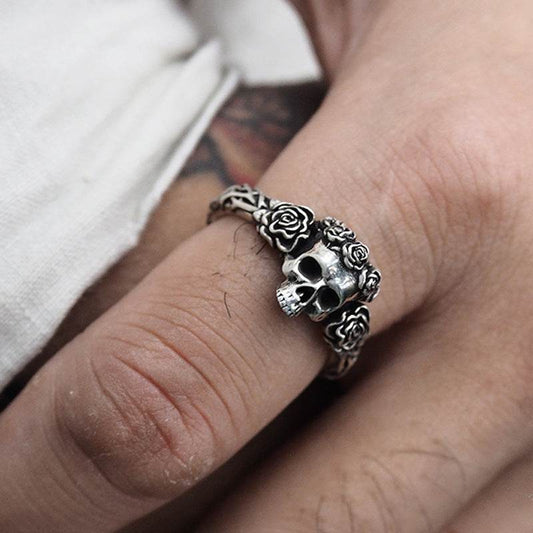 Marcasite Ring Men And Women Opening Adjustable Couple's Ring - Mubimart