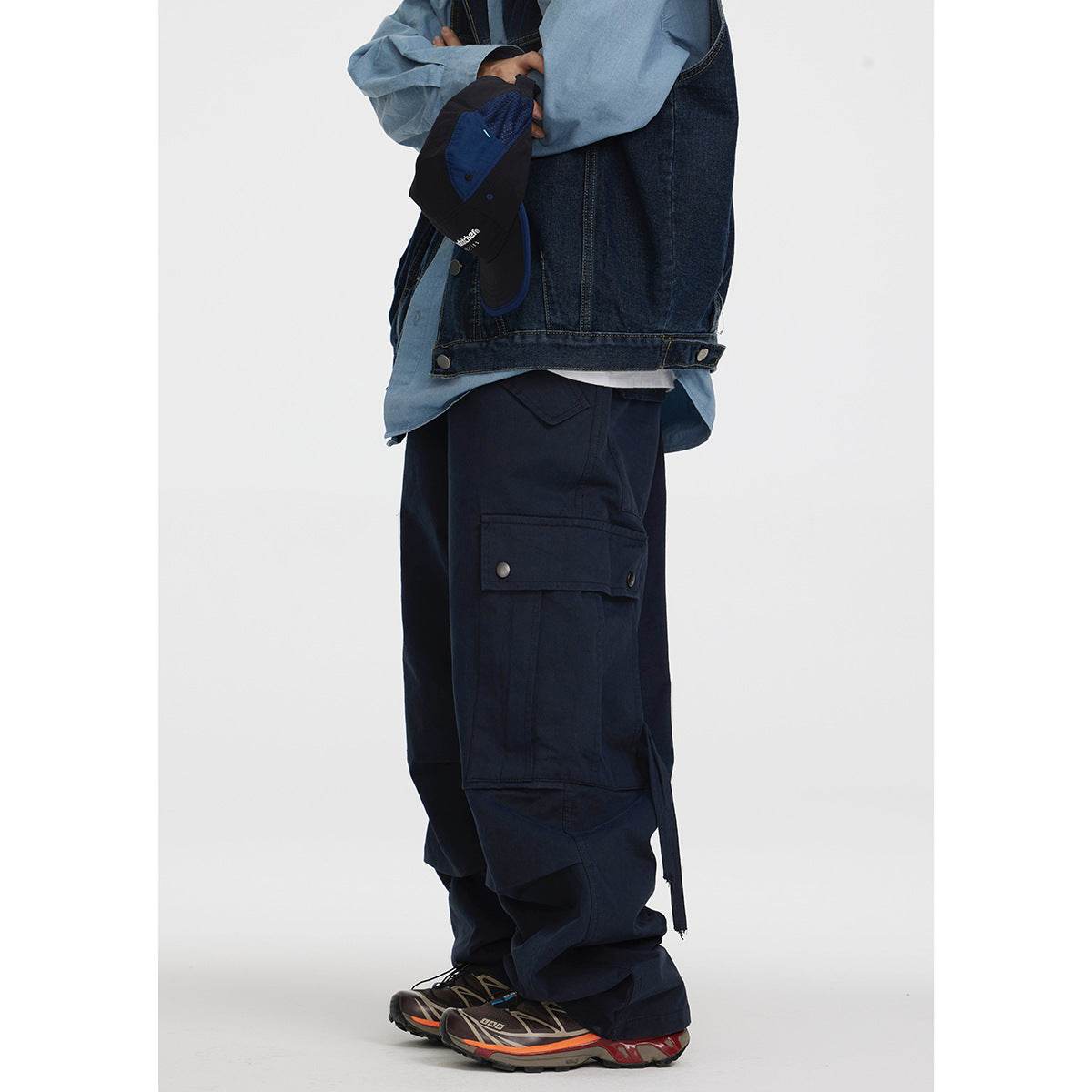 Retro Multi-pocket Cargo Pants Men And Women - Mubimart