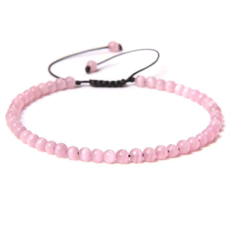 Adjustable Natural Raw Gemstone Beading Bracelet - Mubimart