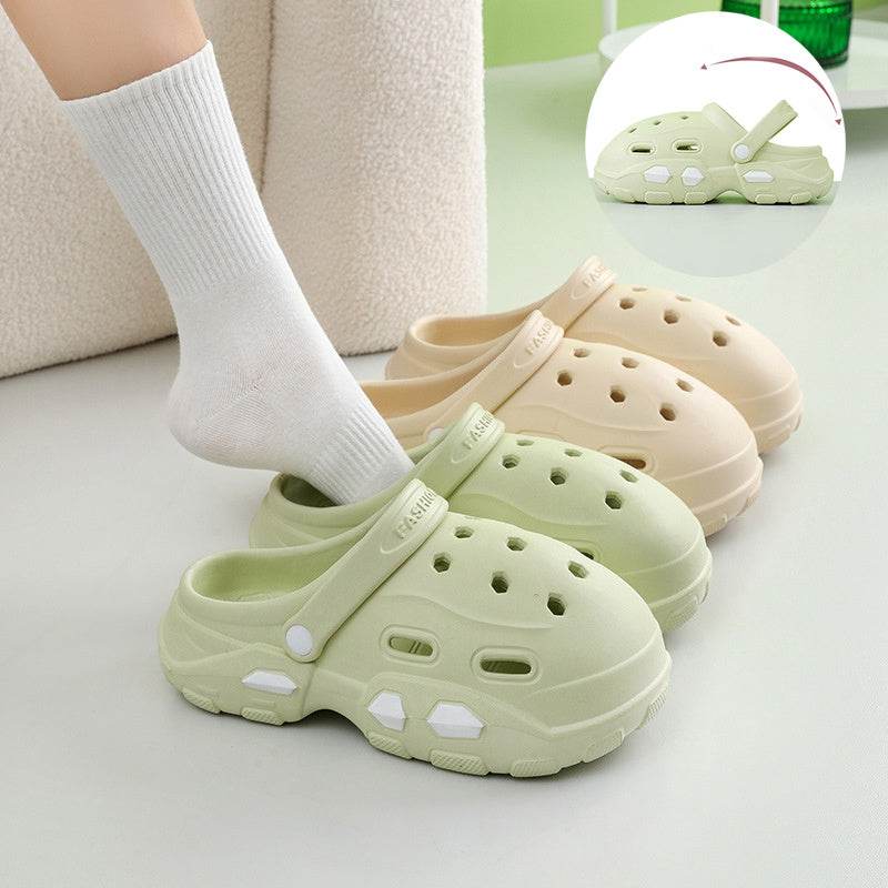 Clogs Shoes Summer Thick Bottom Sandals Outdoor Garden Shoes - Mubimart