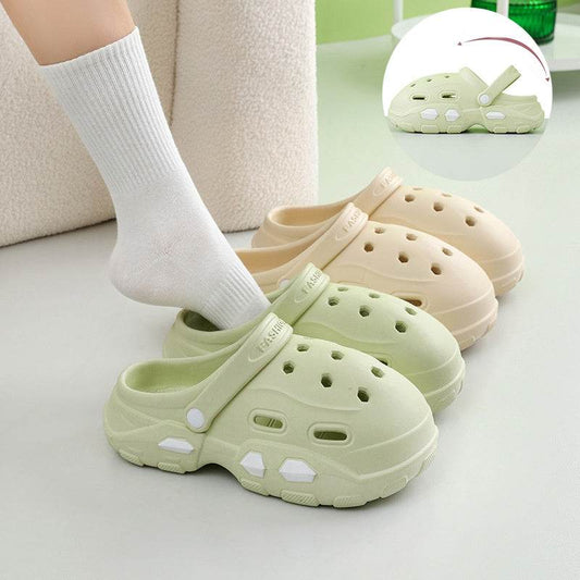 Clogs Shoes Summer Thick Bottom Sandals Outdoor Garden Shoes - Mubimart