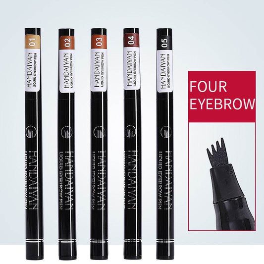 Four-head Eyebrow Pencil Liquid Eyebrow Pencil Tattoo Eyebrow Pencil Eyebrow Pencil 4-head Eyebrow Pencil Four-jaw Eyebrow Pencil - Mubimart
