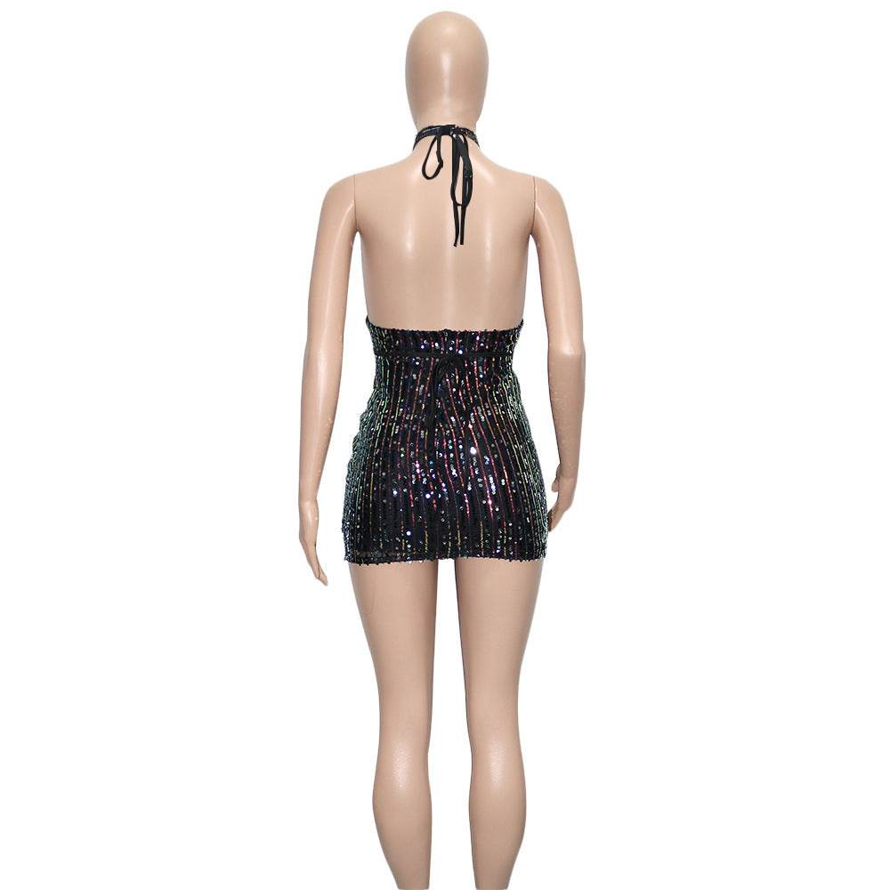 Prom Ladies Dress Elegant Sequin Dress - Mubimart