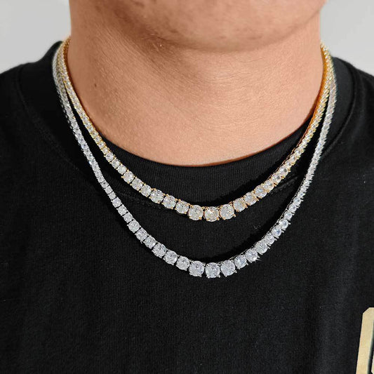 Gradient Size Zircon Tennis Chain Necklace Bracelet