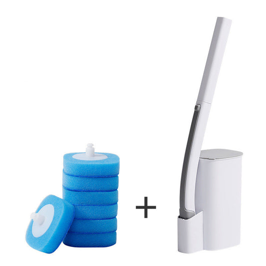 Replaceable Brush Head Toilet Brush Bathroom No Dead Corner Toilet Brush