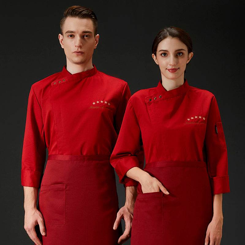 Chef's Work Clothes Men's Autumn And Winter Clothes Hotel Baking - Mubimart