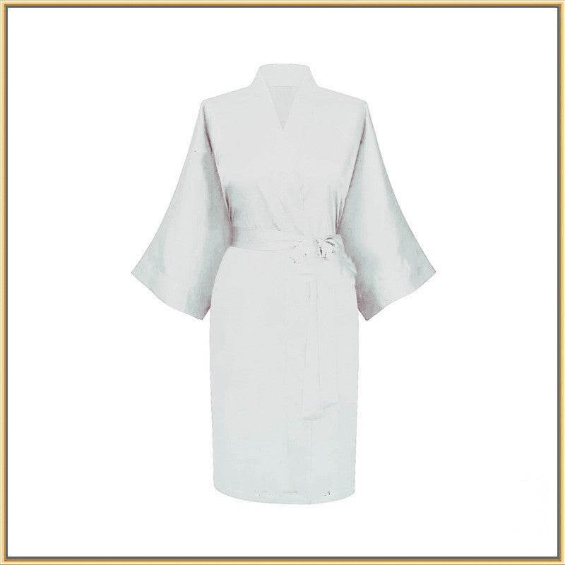 Elastic Imitation Silk Pajamas Solid Color Female Nightgown Elastic Plain Short Nightgown - Mubimart