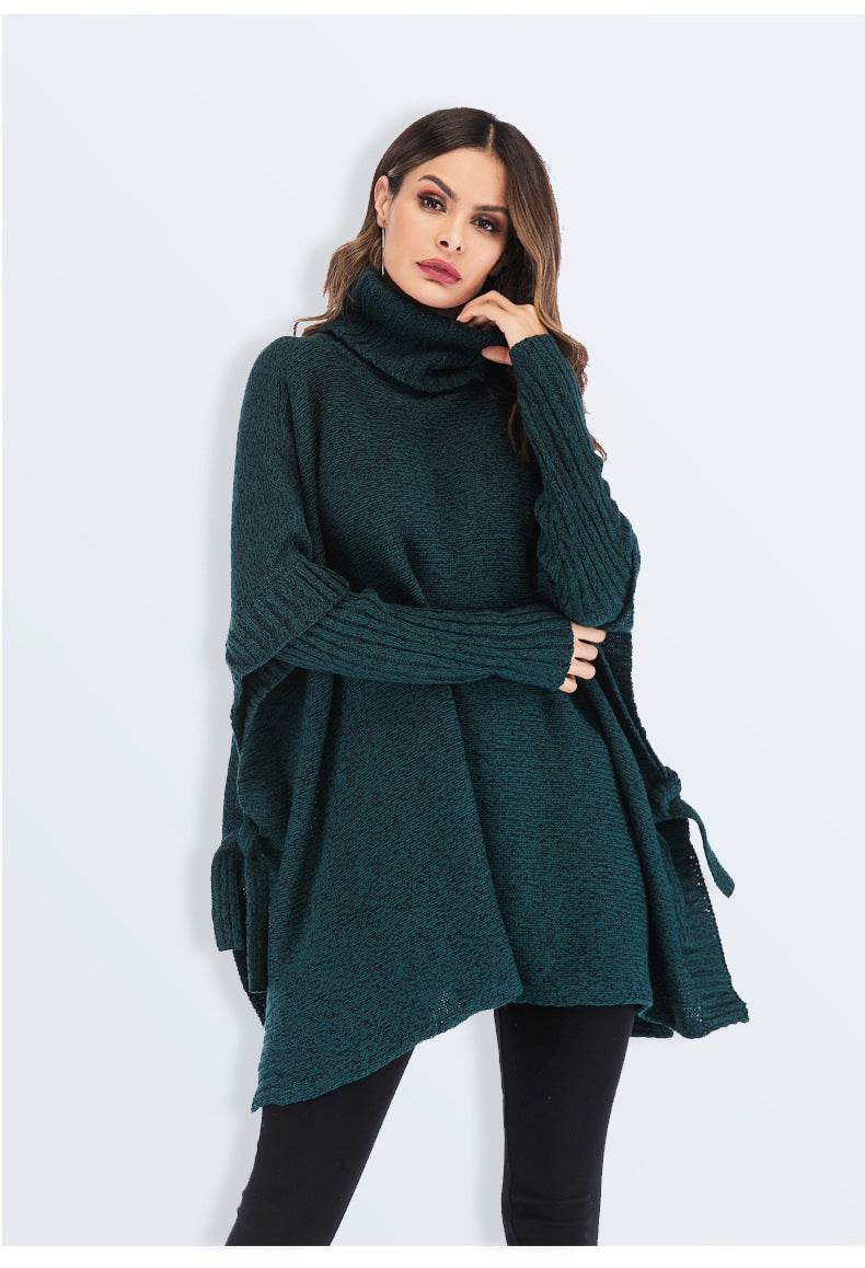 New Large Size Women's Turtleneck Sweater Loose Sweater Women's Knitwear - Mubimart