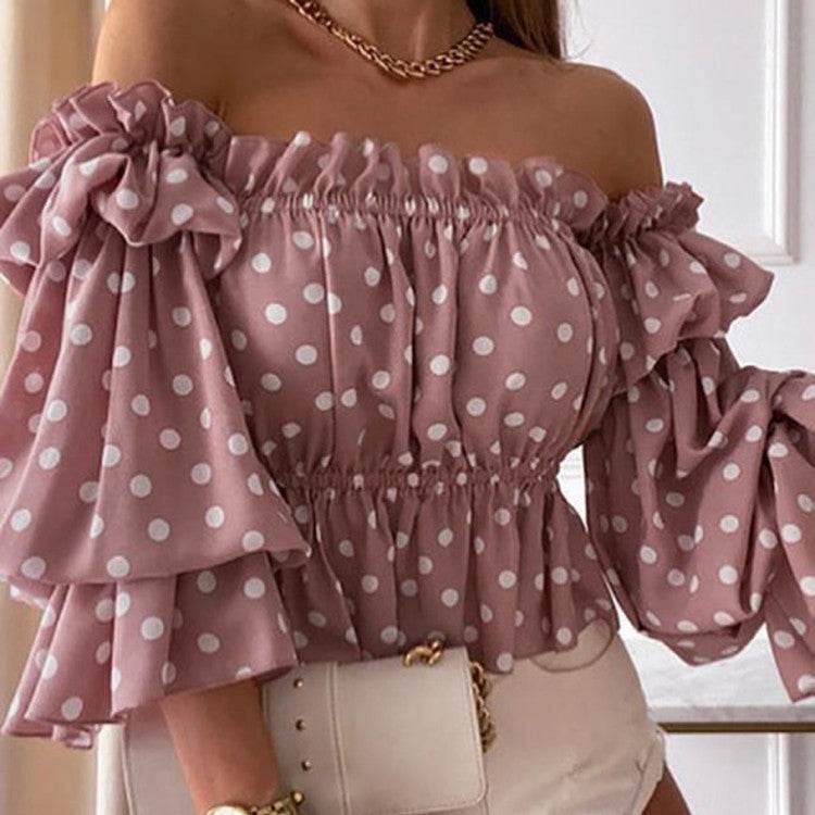 Shirts Women Long Sleeve Blouse Sexy - Mubimart