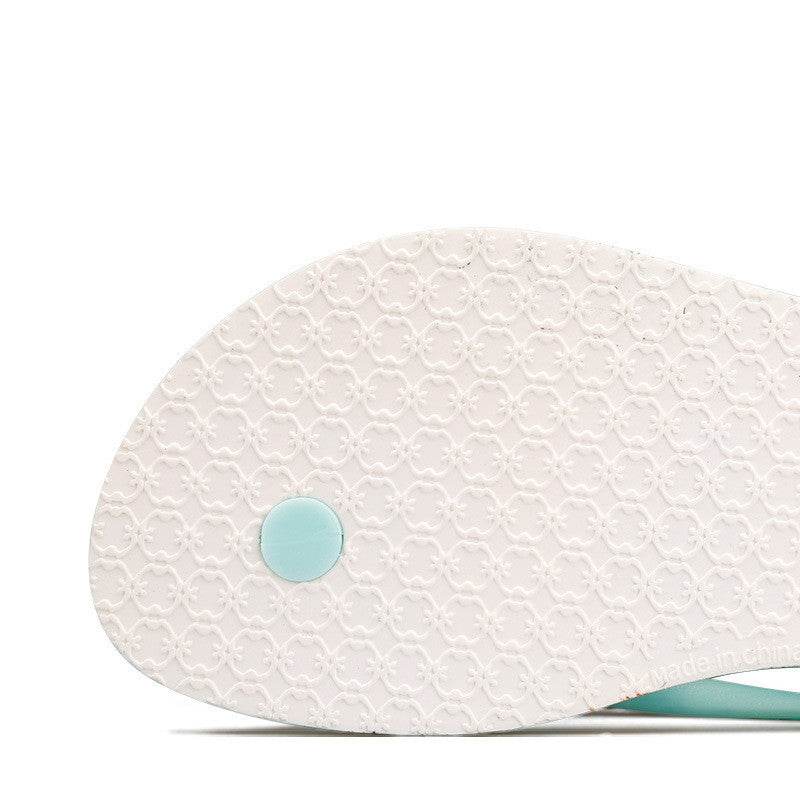 Women's Decorative Button Flip Flops - Mubimart