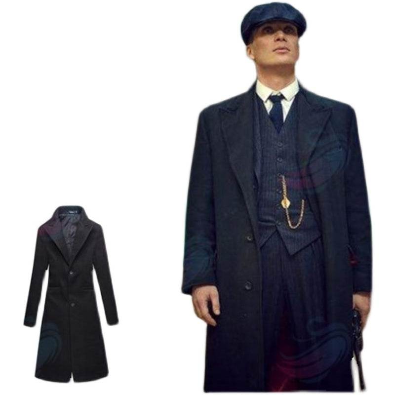 Overlength Woolen Trench Coat Suit Coat - Mubimart