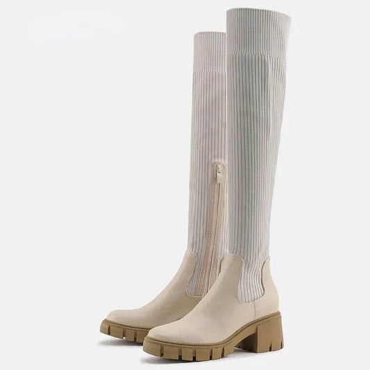 High Heel Springy Thigh Boot Women - Mubimart