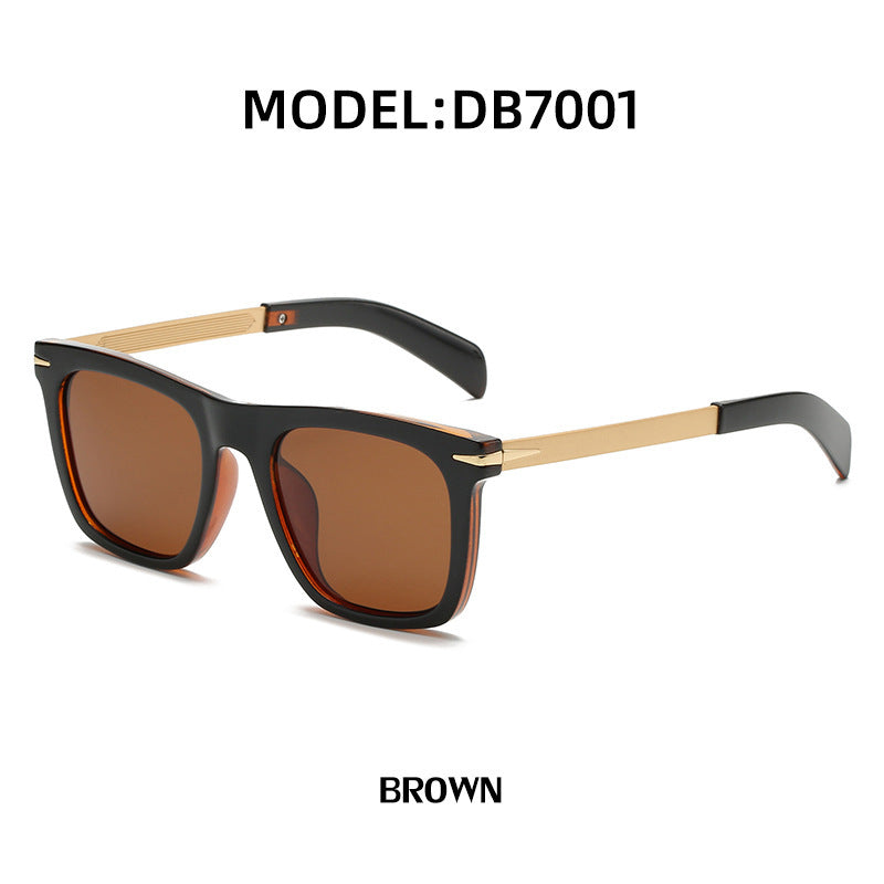 Mens Fashion Retro Polarized Box Sunglasses