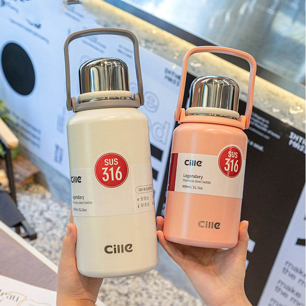 Stainless Steel Large Capacity Thermal Mug Travel Outdoor - Mubimart