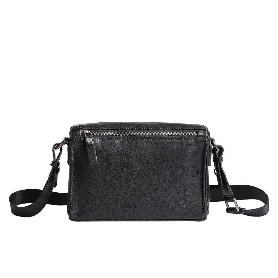 Mens Fashion Retro Casual Cowhide Shoulder Bag - Mubimart