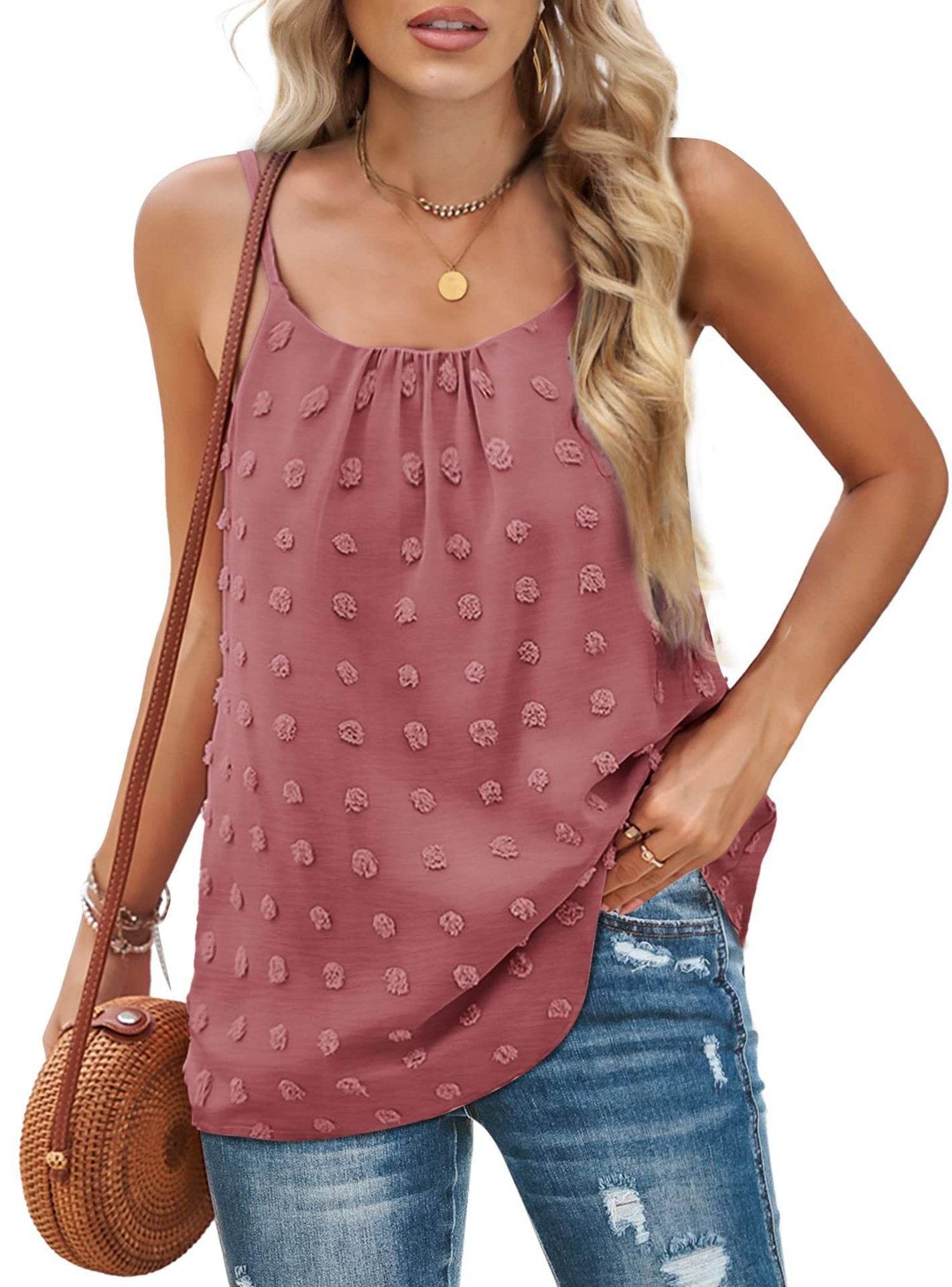Women's Adjustable Camisole Bottoming Shirt Top - Mubimart