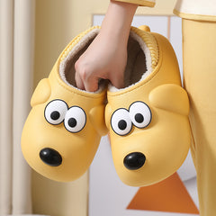 Cute Dog Shoes EVA Winter House Shoes Unisex Fuzzy Slippers - Mubimart -  