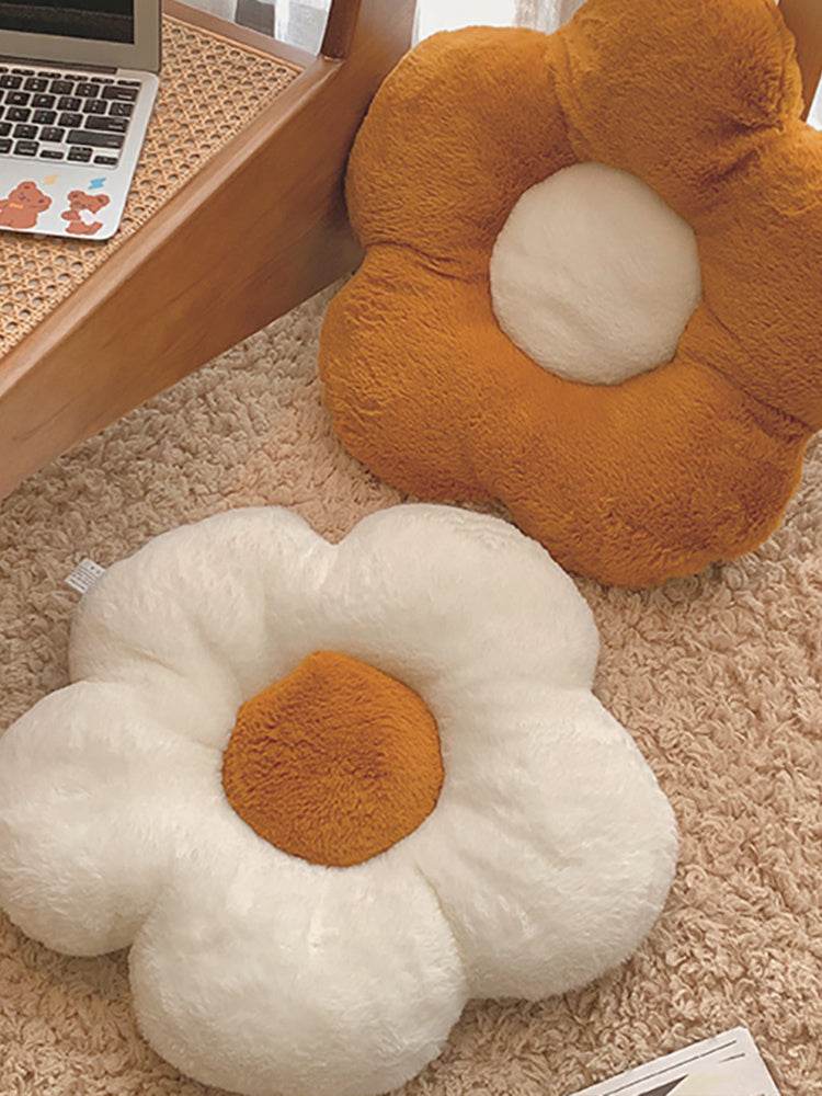 Fluffy Flower Seat Cushion Butt Cushion Sofa Bay Window Bedroom Floor Chair Throw Pillow Office Chair Cushion Back Against - Mubimart