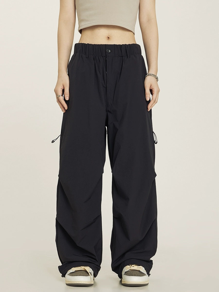 Vintage Pleated Parachute Pants Cargo Pants