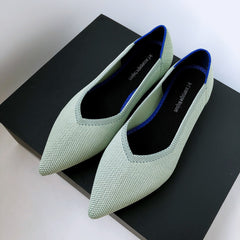 Women's Pointed Toe Casual Woven Flat Shoes