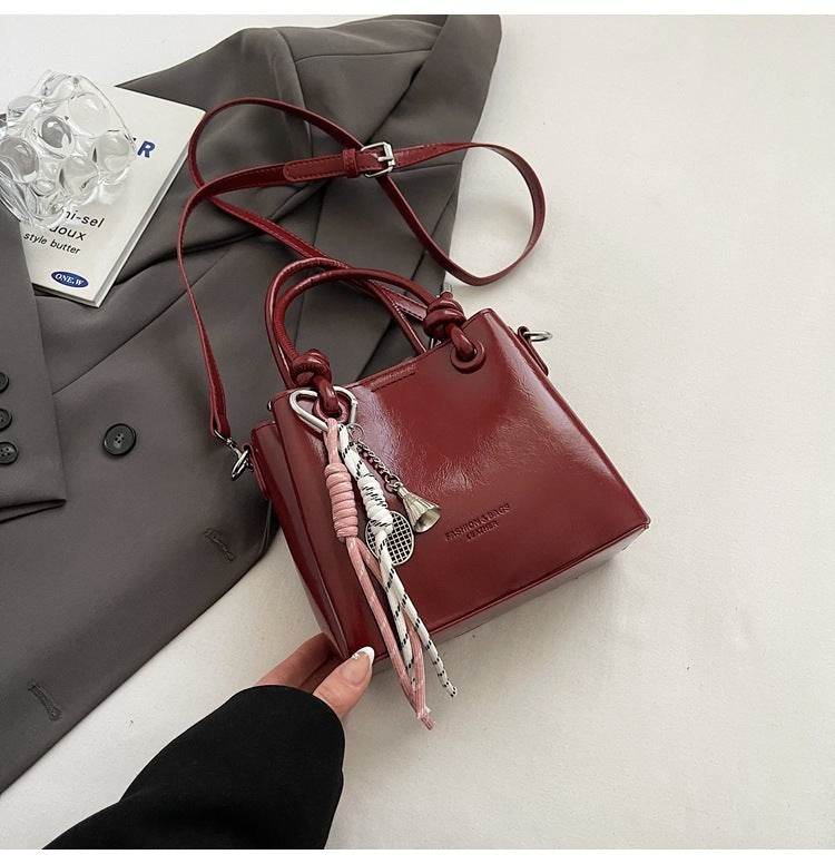 Women's Messenger Bag Fashion Portable One-shoulder Bucket Bag - Mubimart