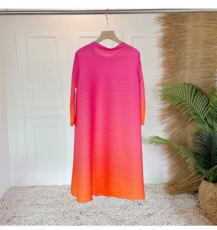 Pleated Plus Size Dress Women - Mubimart