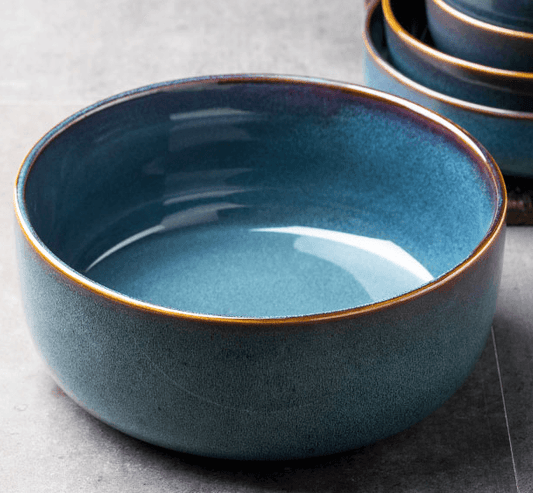8.5 Inch Large Soup Bowl Ins Style Simple Ceramic Bowl Household Noodle Bowl Personality Large Noodle Bowl Nordic Tableware - Mubimart