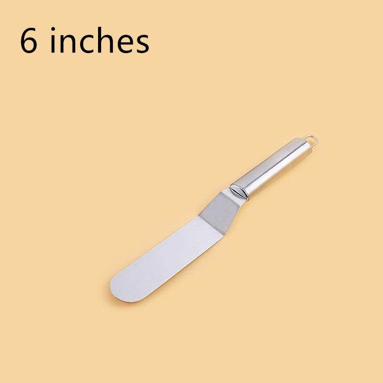8 Inch Stainless Steel Cake Spatula Curved Butter Spatula Baking Tool - Mubimart
