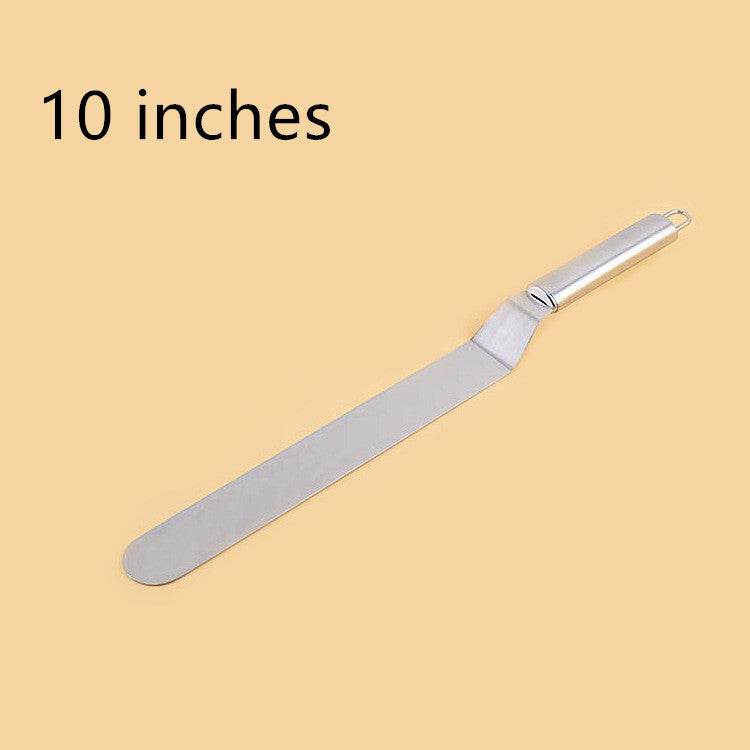 8 Inch Stainless Steel Cake Spatula Curved Butter Spatula Baking Tool - Mubimart