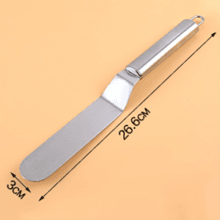 8 Inch Stainless Steel Cake Spatula Curved Butter Spatula Baking Tool - Mubimart