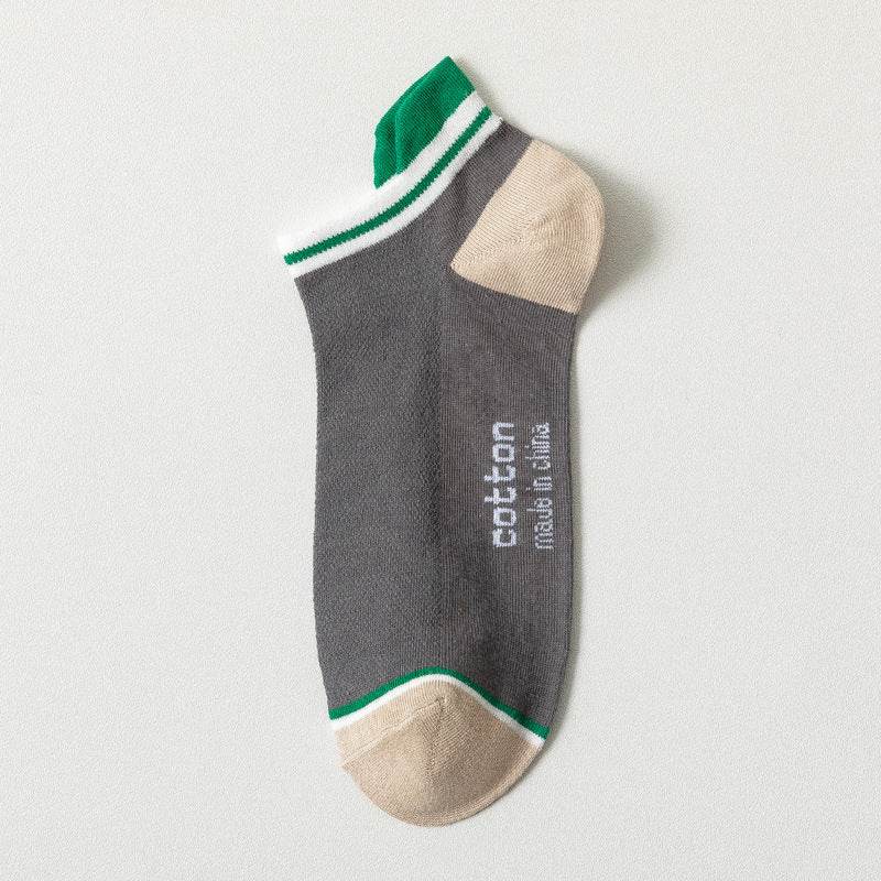 Socks Male Socks Sweat-absorbent Breathable Short Pure Cotton Socks Spring And Summer Thin Low-top Sports Mesh Men's Boat Socks - Mubimart