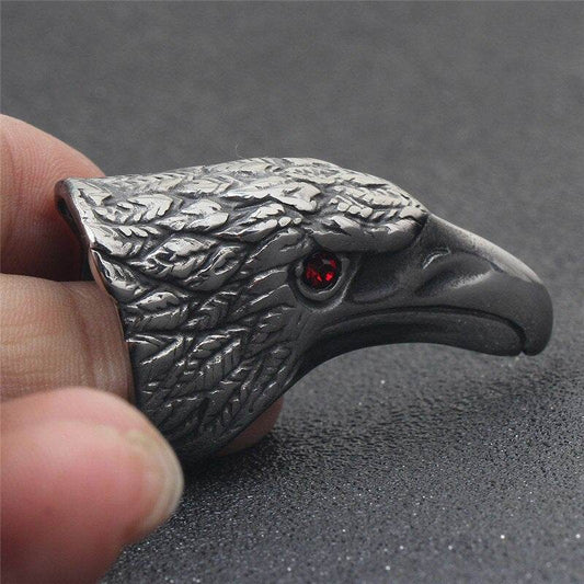 Metal Punk Eagle Animal Ring Men - Mubimart