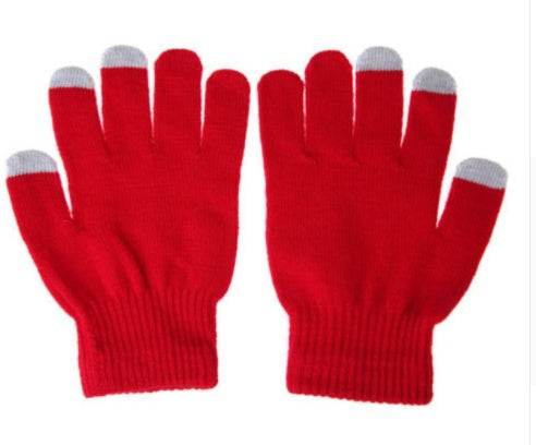 Touch screen gloves warm knit wool touch screen gloves winter touch gloves - Mubimart