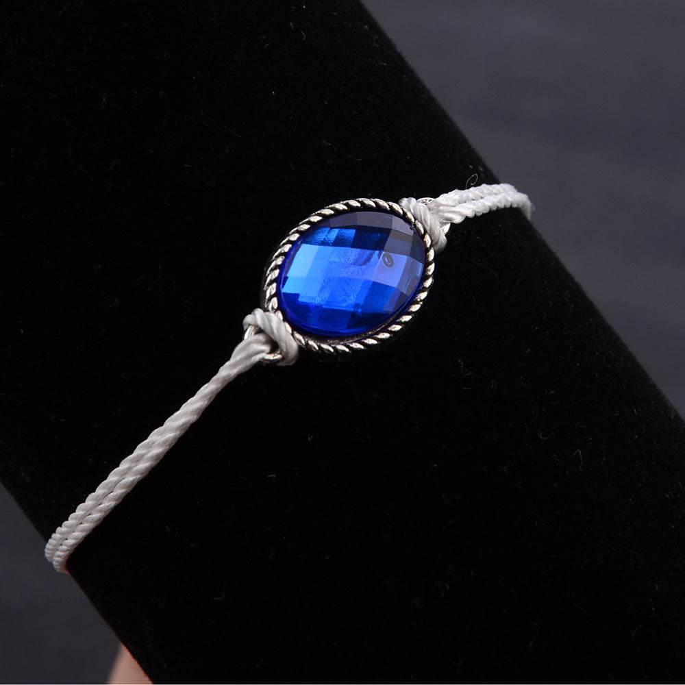 Wave blue gemstone bracelet - Mubimart
