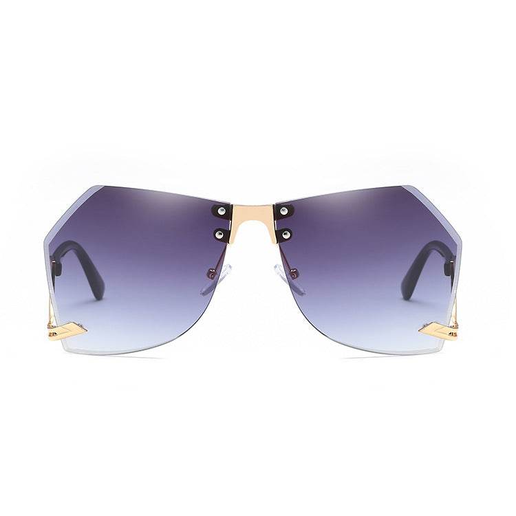 Irregular Rimless Sunglasses Women - Mubimart