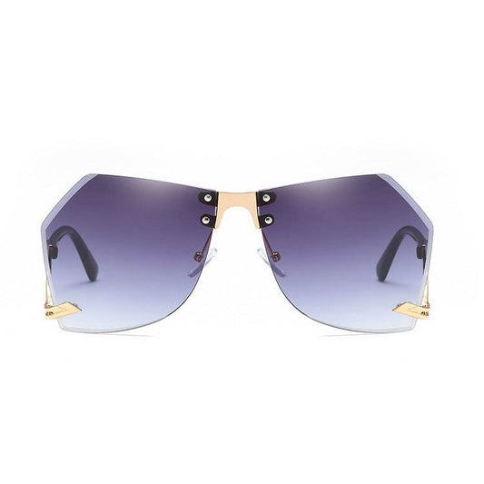 Irregular Rimless Sunglasses Women - Mubimart
