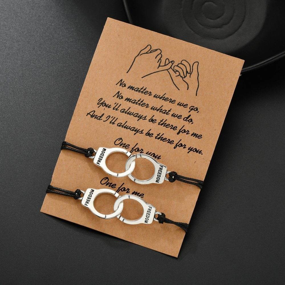 Couple Handcuffs Bracelets Friendship Card Bracelets Bracelets - Mubimart