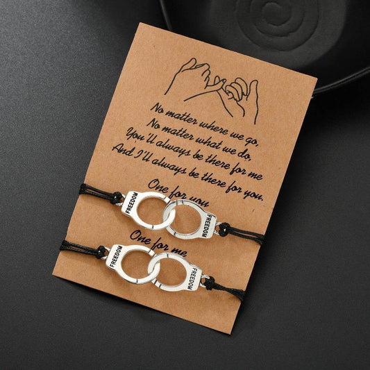 Couple Handcuffs Bracelets Friendship Card Bracelets Bracelets - Mubimart