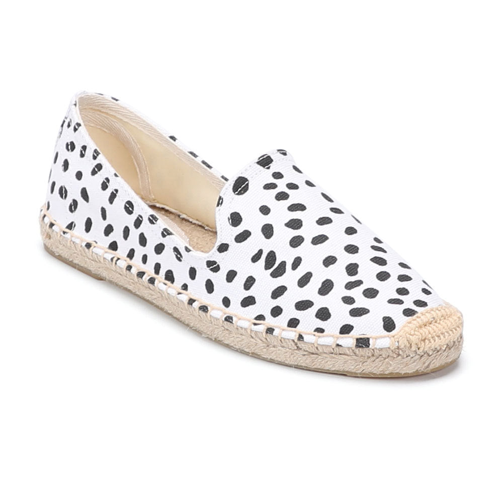 Flache Espadrilles aus Canvas