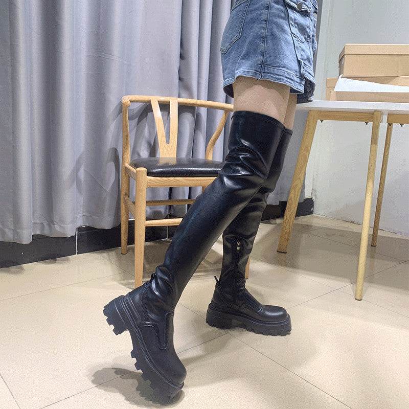 Women's Slim And Tall Martin Boots - Mubimart