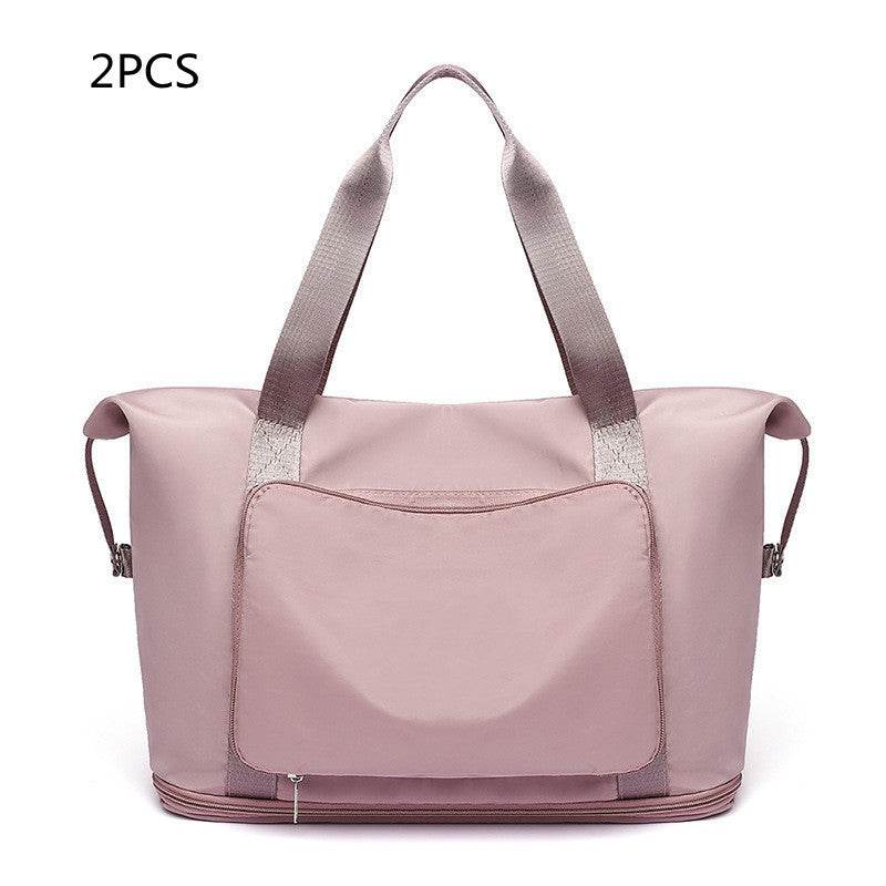 Foldable Large Capacity Women Gym Bags Shoulder Bag Women Training Travel Handle Handbag Yoga Sport Crossbody Tote Bag Women - Mubimart