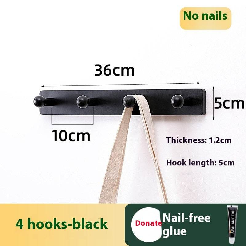 Clothes Hanging Rack Solid Wood Hook Strong Clothes Hook - Mubimart