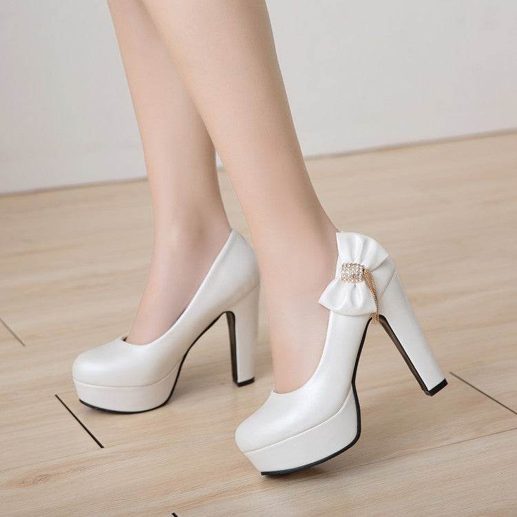 Bow high heels - Mubimart
