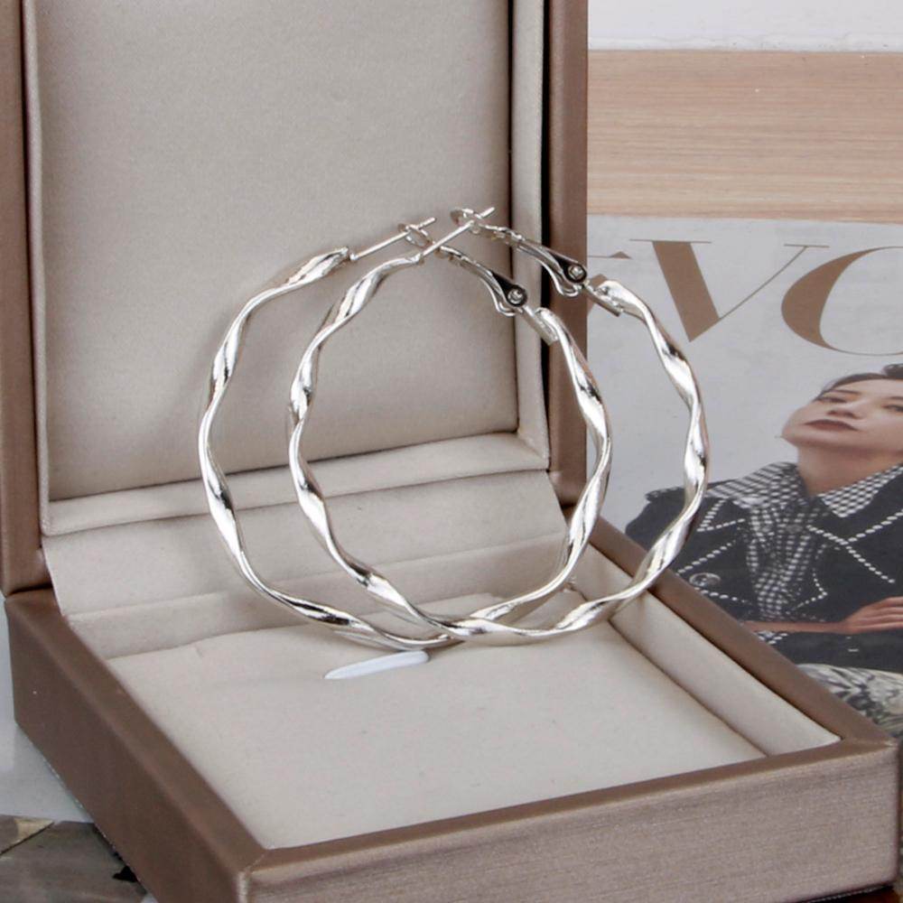 Metal hoop earrings - Mubimart