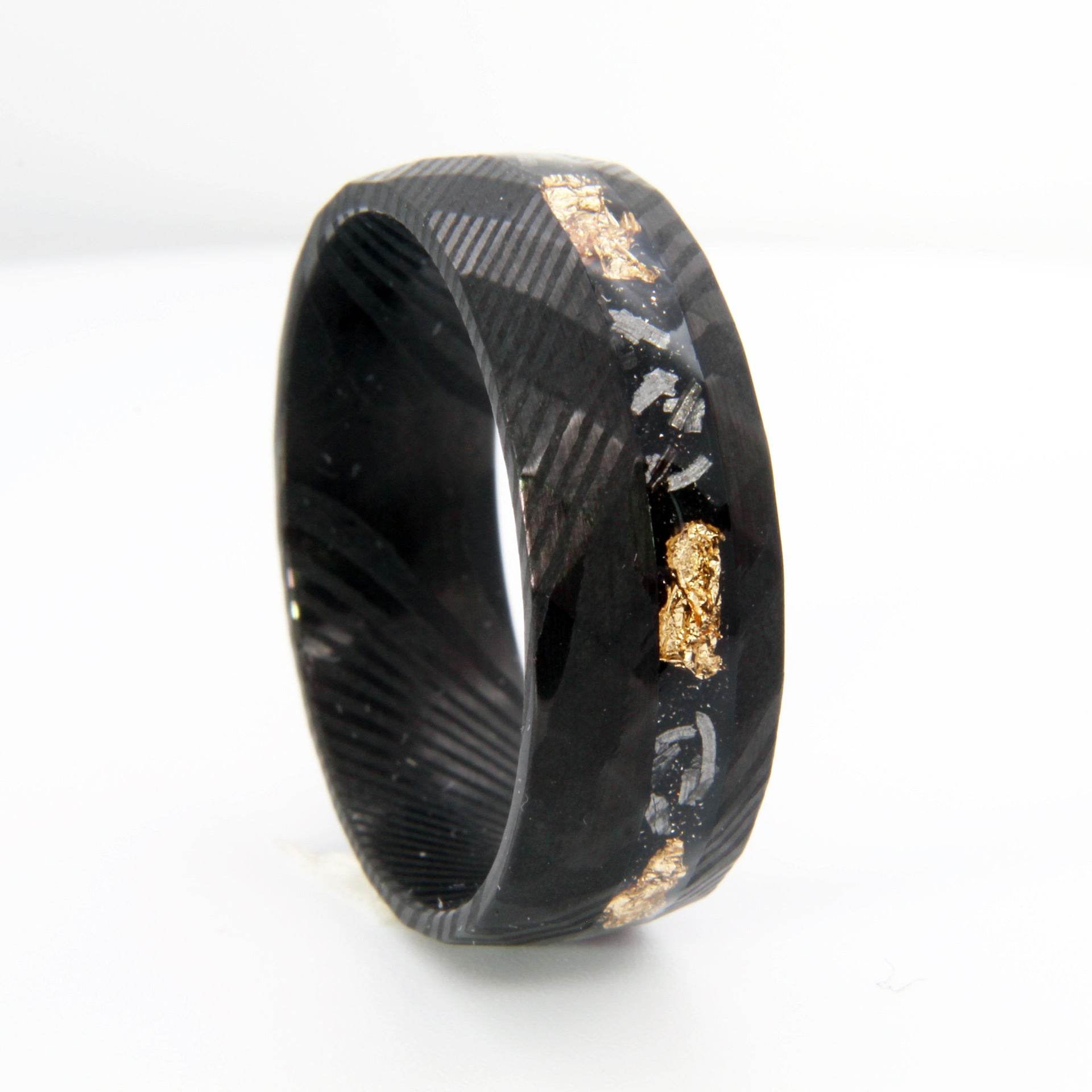 8mm Damascus Steel Ring For Men - Mubimart