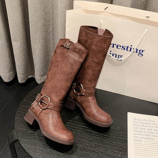 Women's All-match Tall Knight Boots - Mubimart