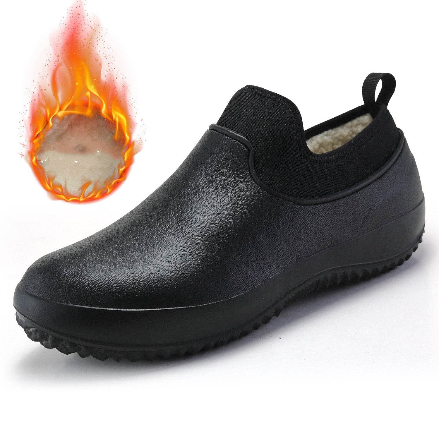 Unisex Winter Mens Rain Boots Warm Snow Boots Non-Slip Men - Mubimart