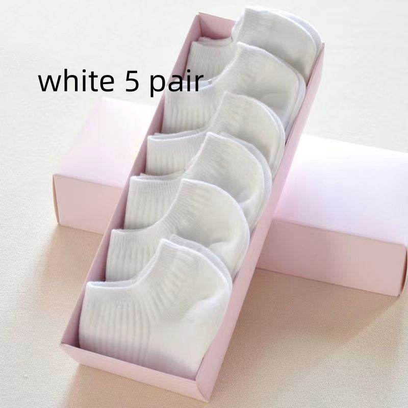 Women's Low-cut Athletic Socks Sweat-absorbent Short Waist Female Cotton Socks - Mubimart