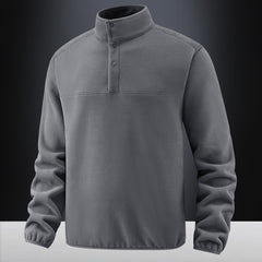 Men's Fleece Fleece-lined Stand Collar Jacket